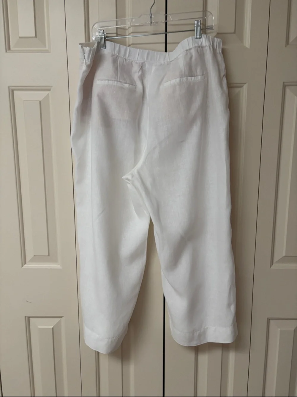 J. Jill White "Love Linen" Cropped Pants - Picture 2 of 5